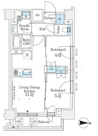 Ｊ．ＧＲＡＮ　Ｃｏｕｒｔ　品川西大井ＥＡＳＴの物件間取画像